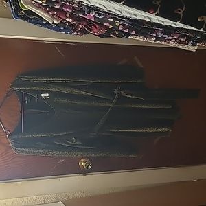 City Chic, black and gold playsuit (romper), size XL/22, Never Worn